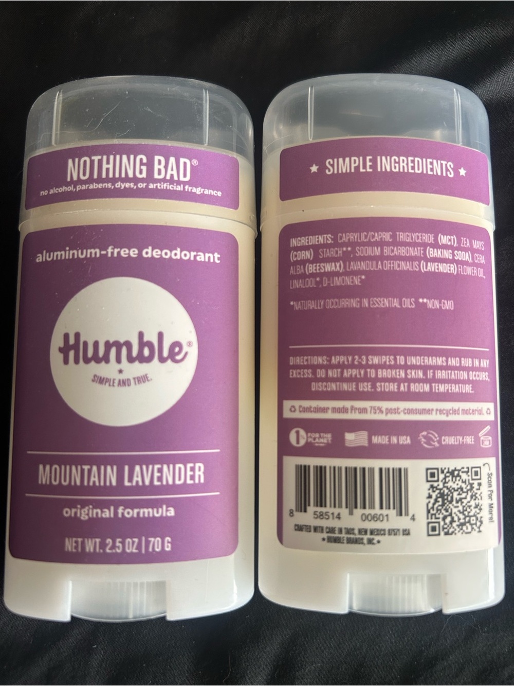 Mountain Lavender Aluminum-Free Deodorant — Purple